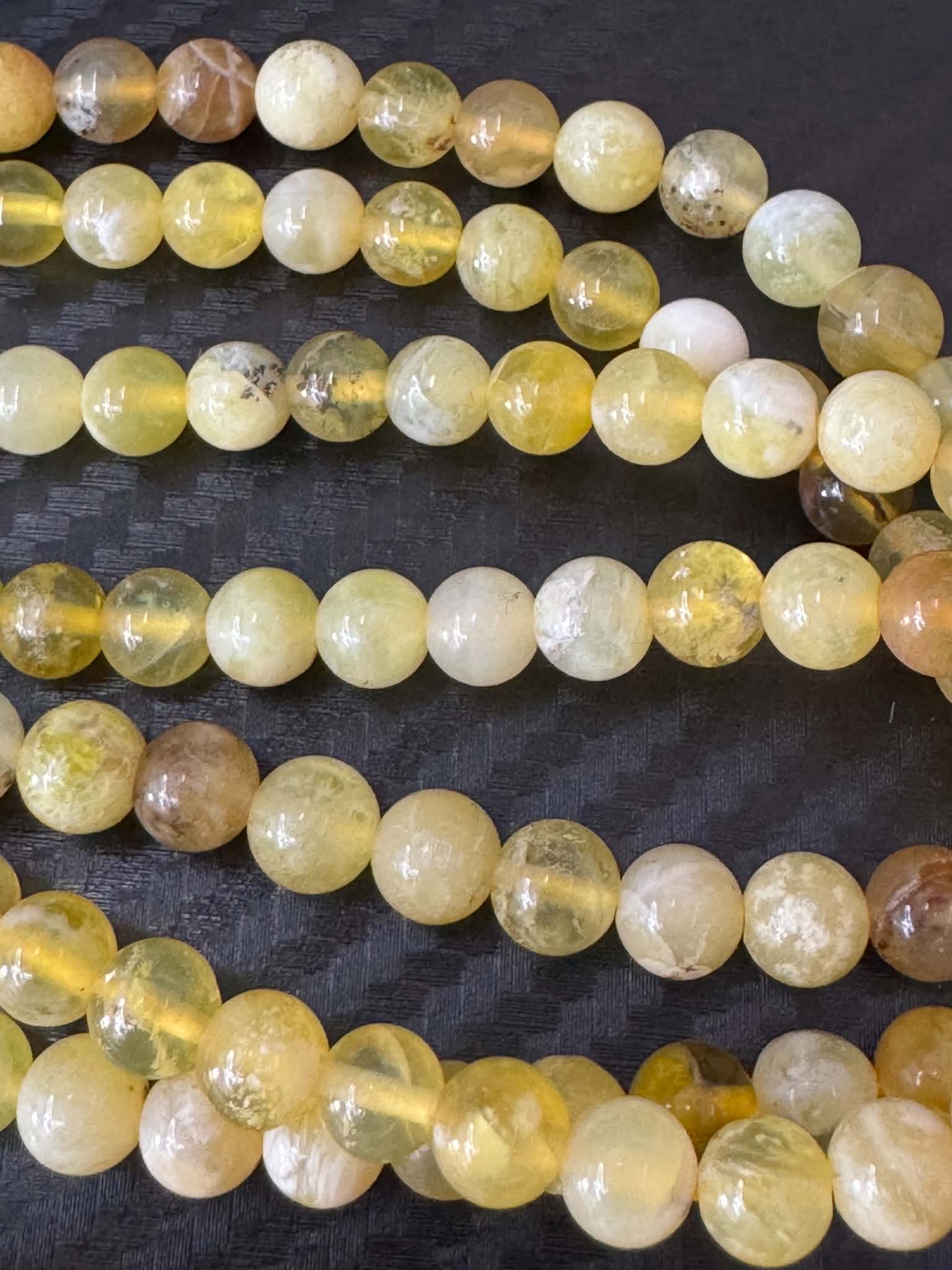 Opal gelb Honigopal Mali 6mm Kugelstrang