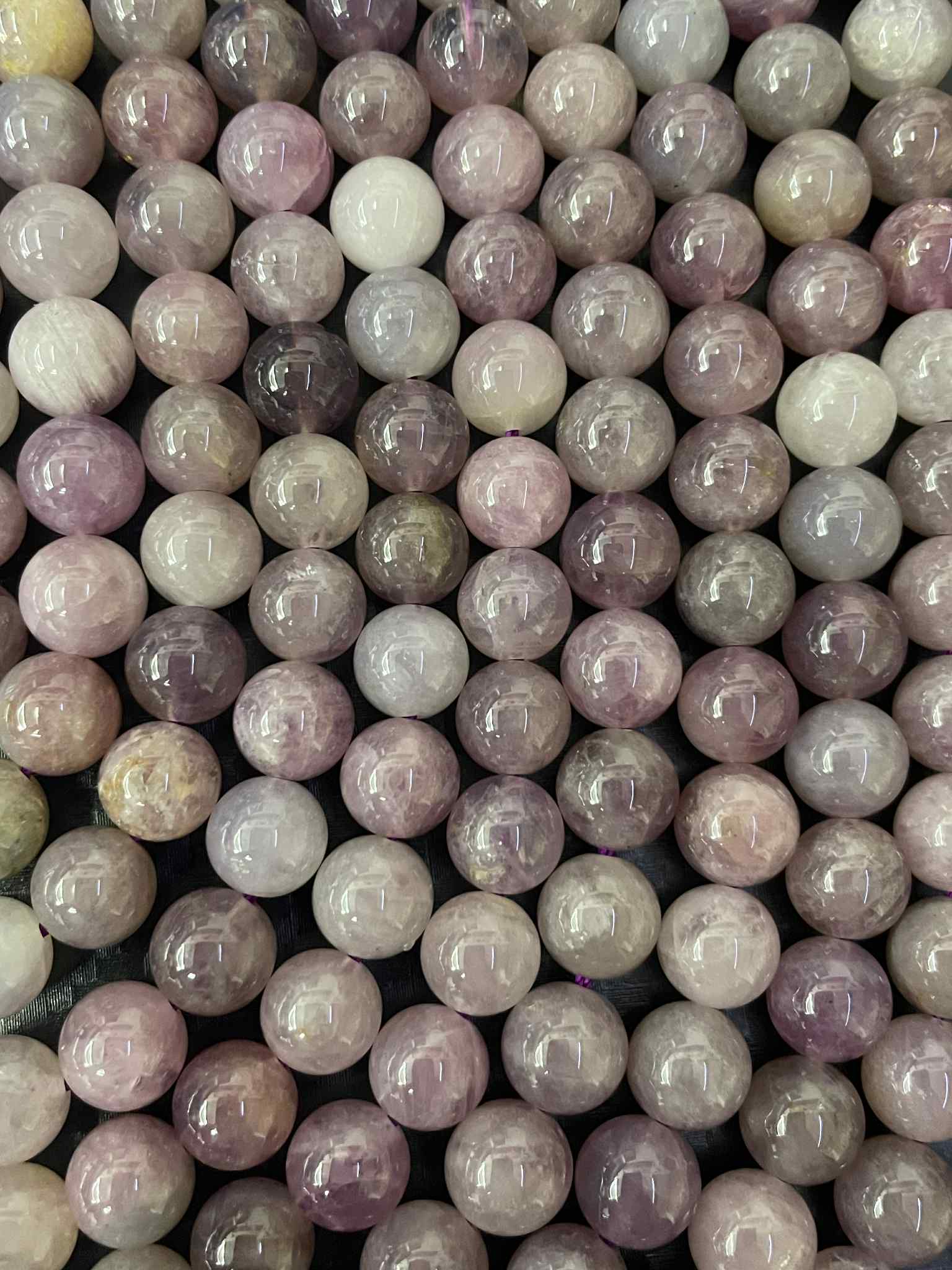 Rosenquarz Natur ca. 6mm Brasilien Lavandel