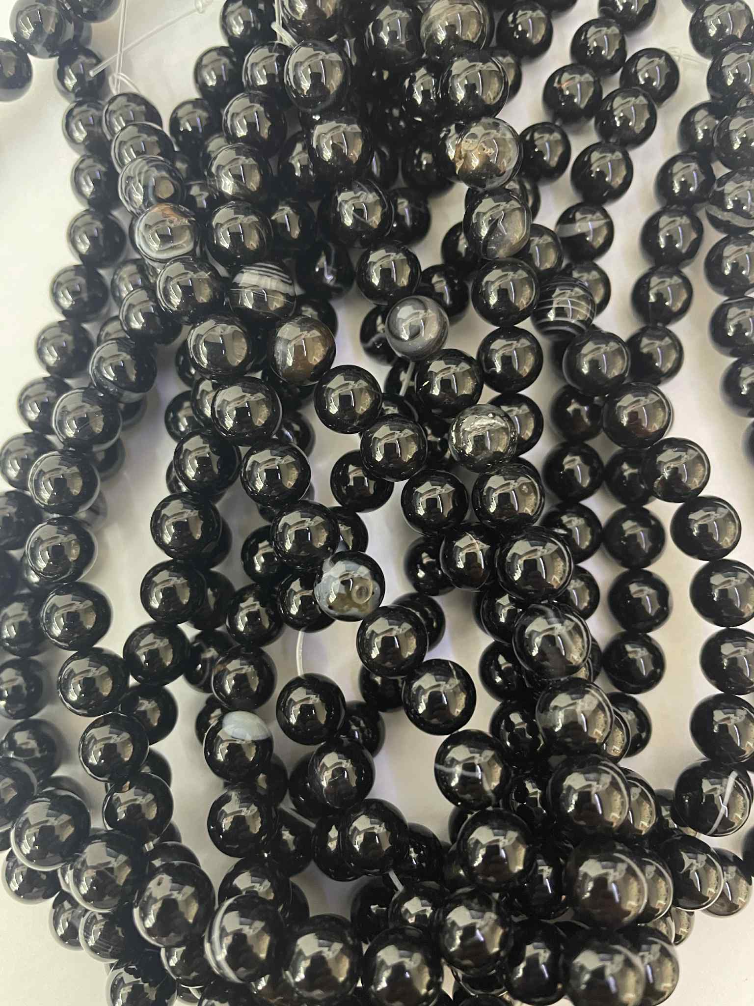 Fil de perles de sardonyx 6 mm
