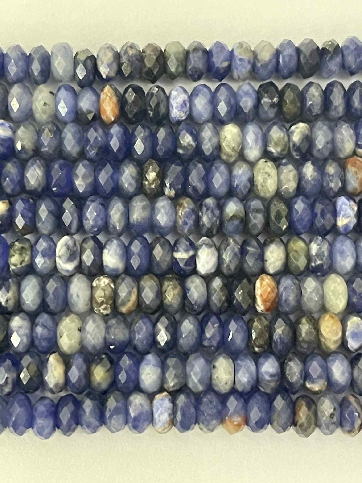 Sodalith Rondelle 4mm facettiert