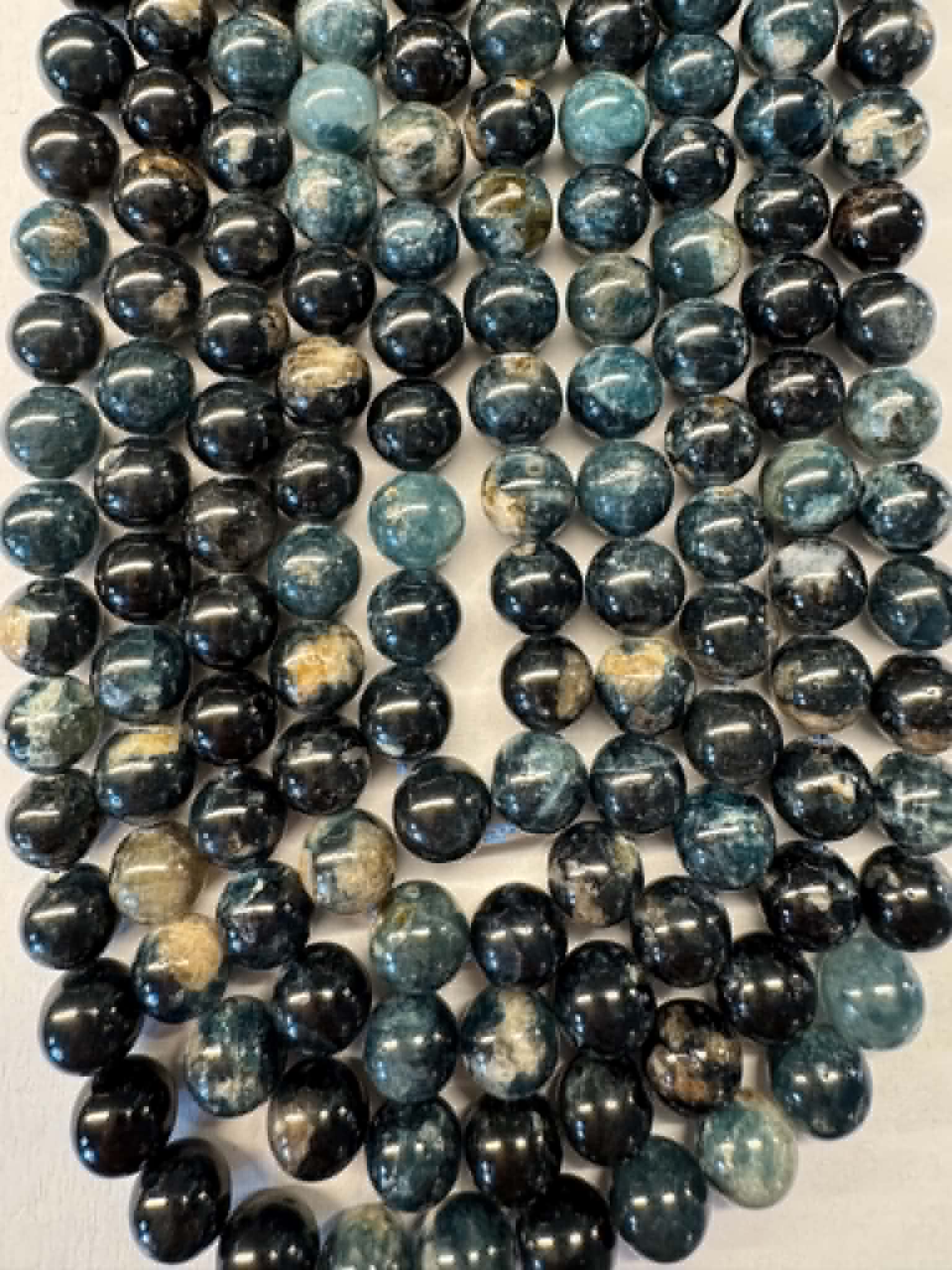 Turmalin blau 8mm Kugelstrang