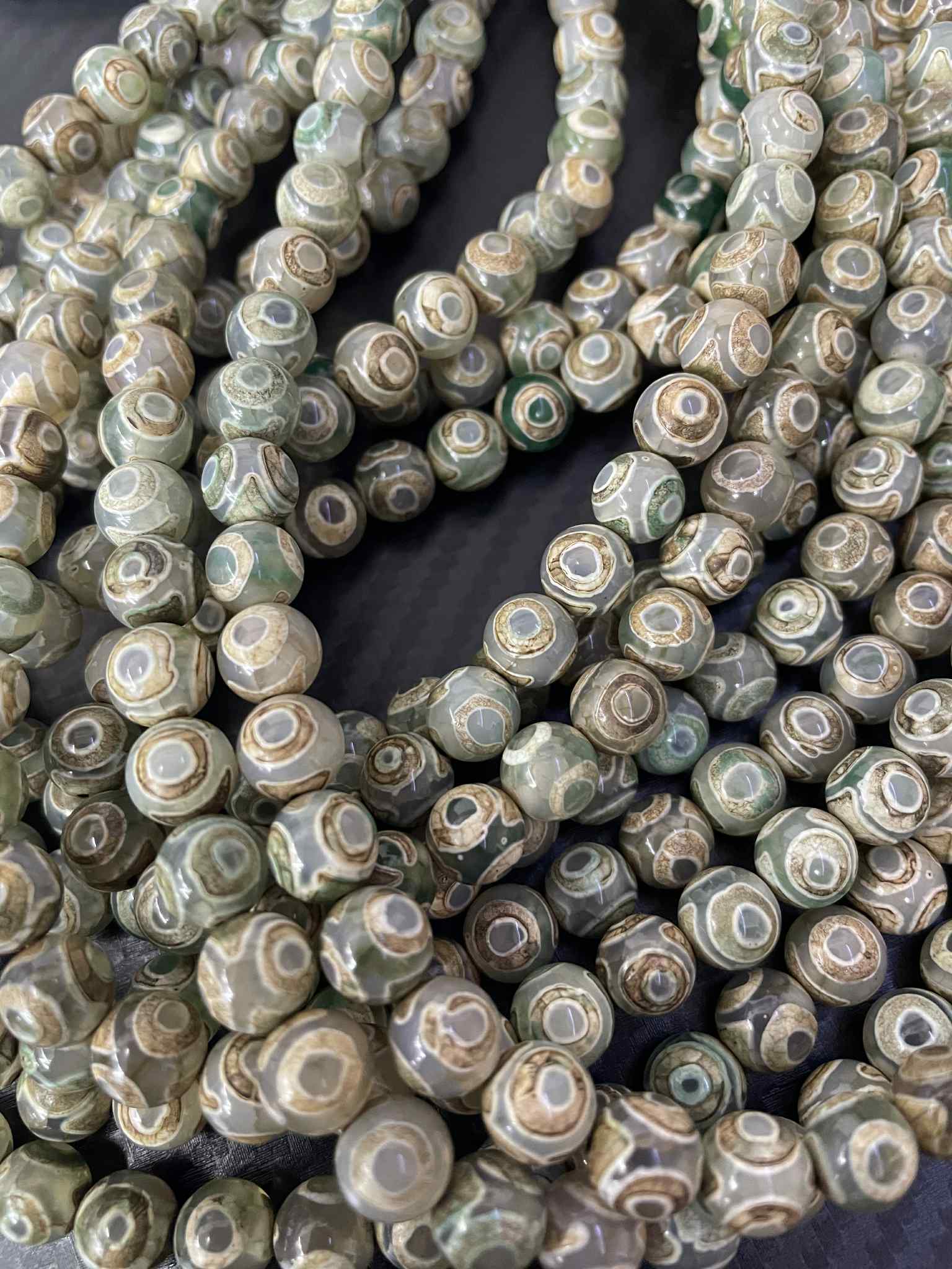 Achat 8mm Tibet produktion Tzi Grün